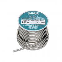 Припой мягкий №3 Sn97Cu3,  3 мм (250 гр.) Sanha